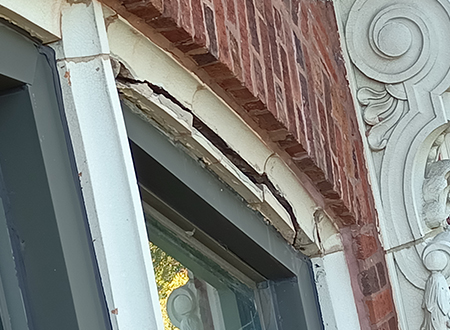 wide Crack in window frame